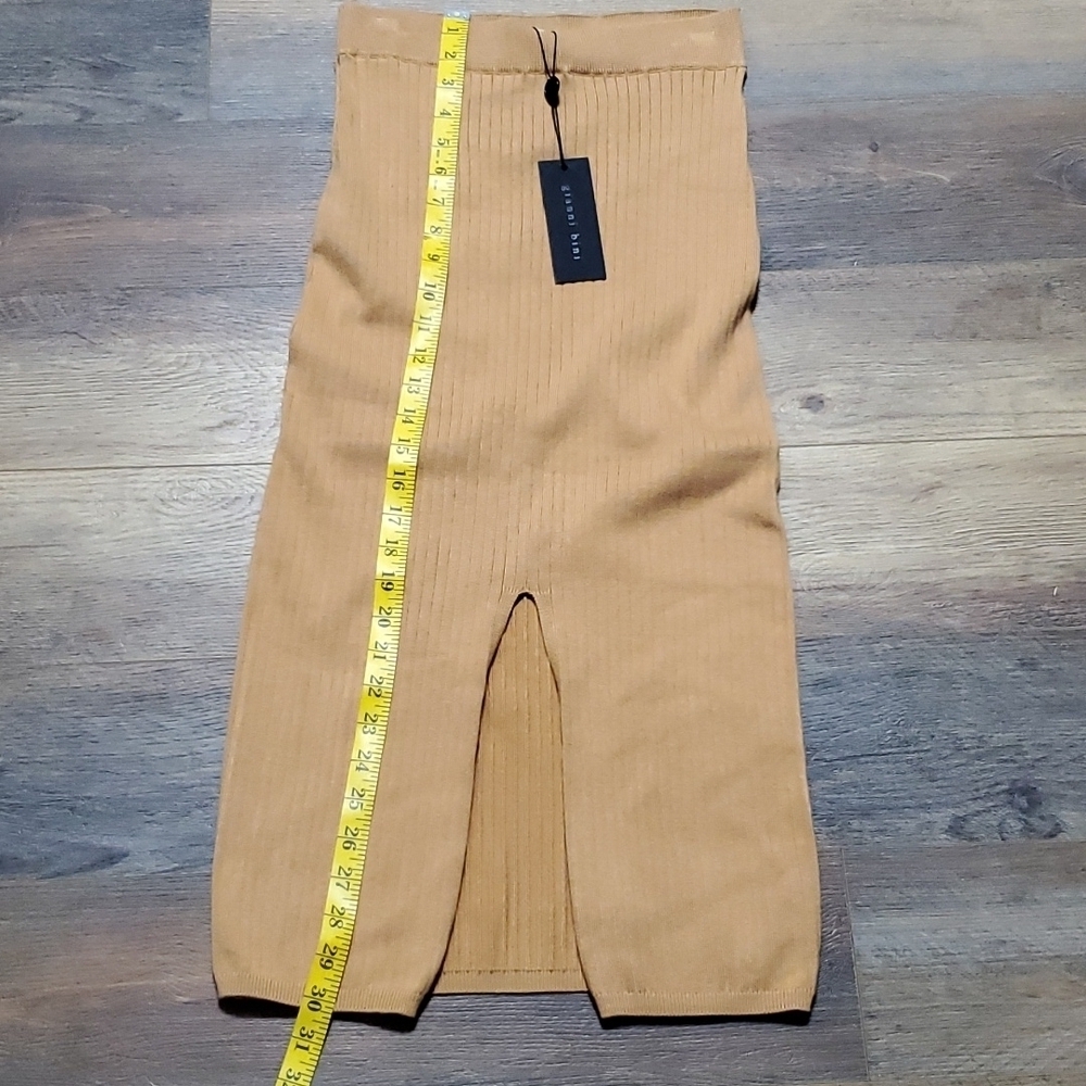 Gianni Bini nwt knit ribbed front split Madi loungewear skirt
